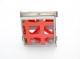 Felix Gill | contemporary jewellery | nickle silver/recycled plastic | 60mm x 60mm x 20mm | brooch | 2011 |