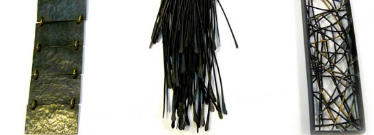 Felix Gill | contemporary jewellery | In & Out & Inbetween | mild steel / brass / copper | neck piece | 2011 |