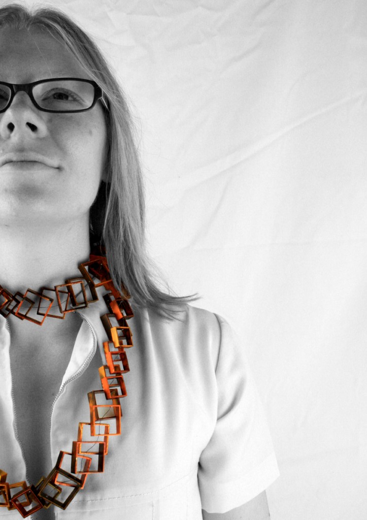 Orange Square Neck Piece
