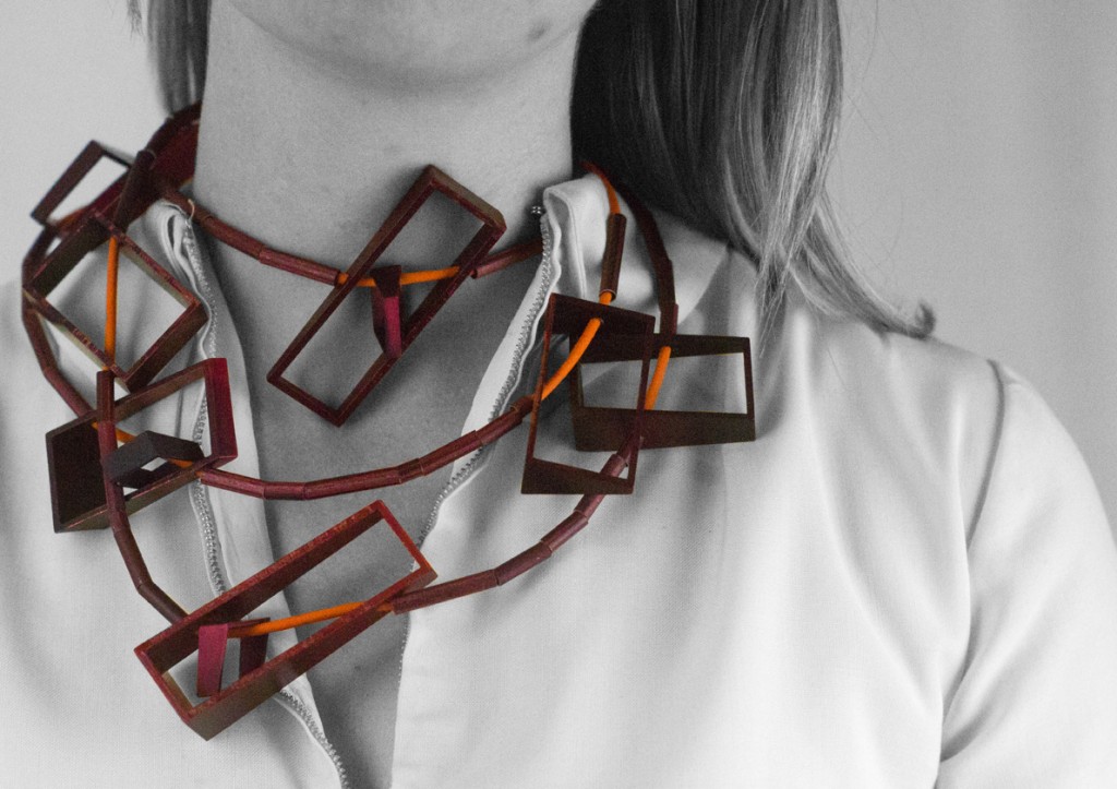 Red Square Neck Piece