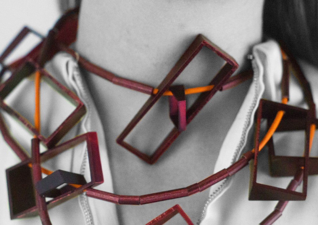 Red Square Neck Piece