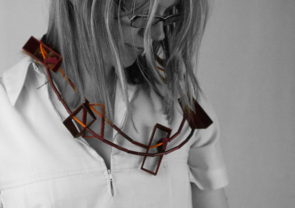 Red Square Neck Piece