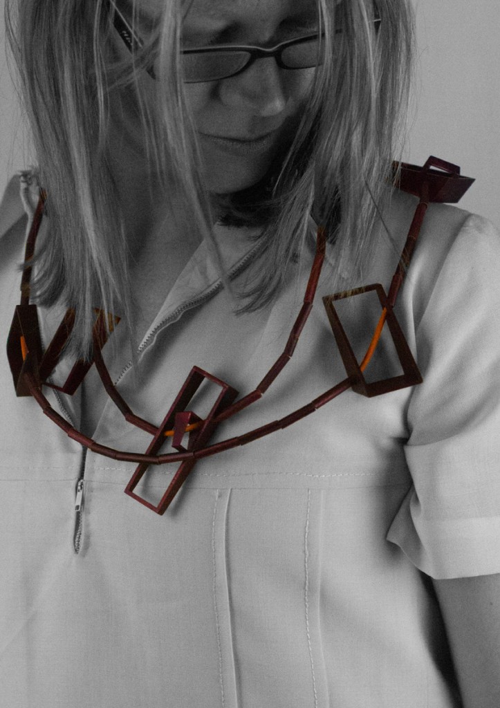 Red Square Neck Piece