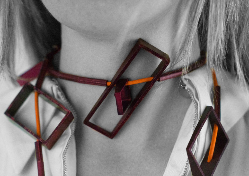 Red Square Neck Piece