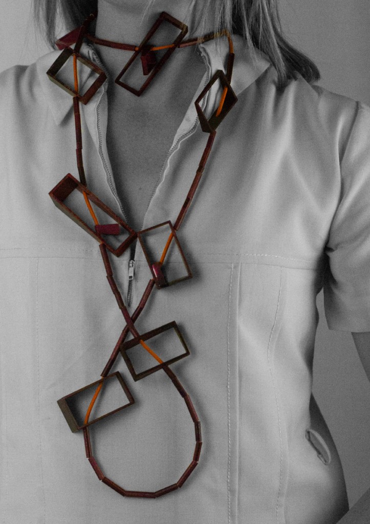Red Square Neck Piece