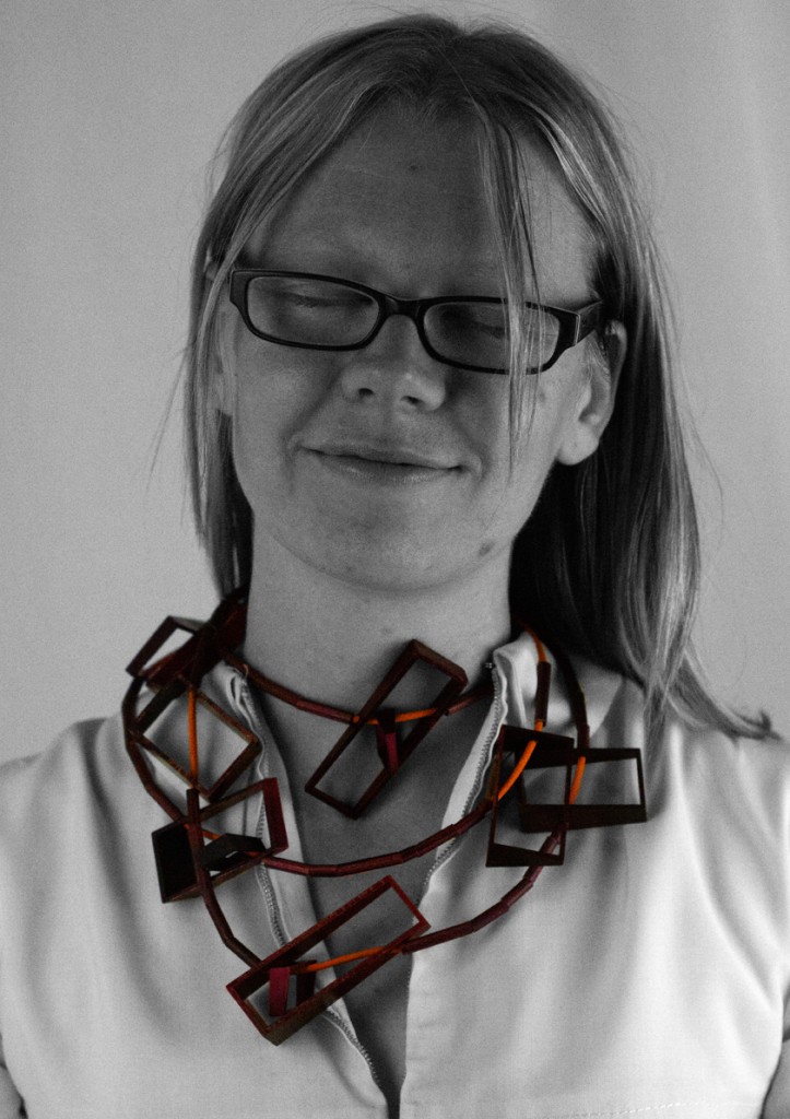 Red Square Neck Piece